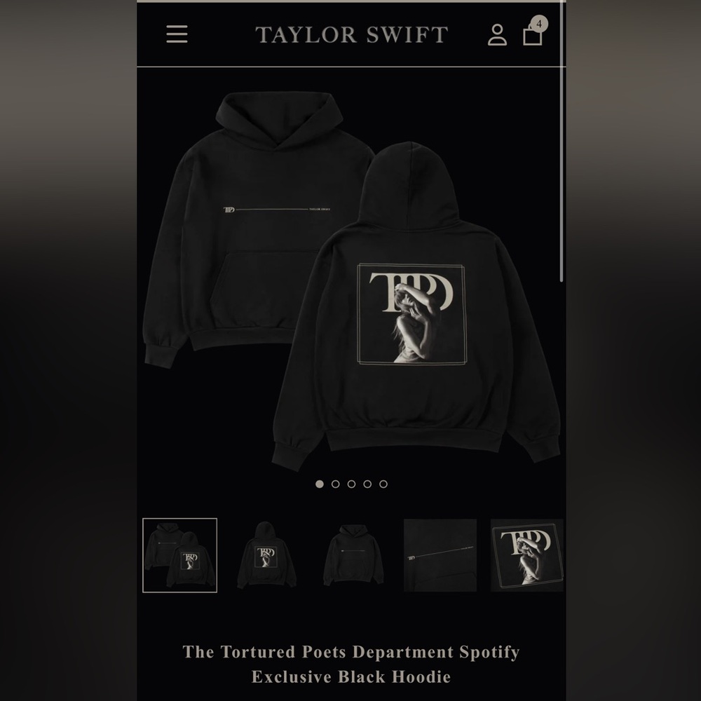 BRAND NEW - Taylor Swift The Tortured Poets Department Spotify Exclusive Hoodie